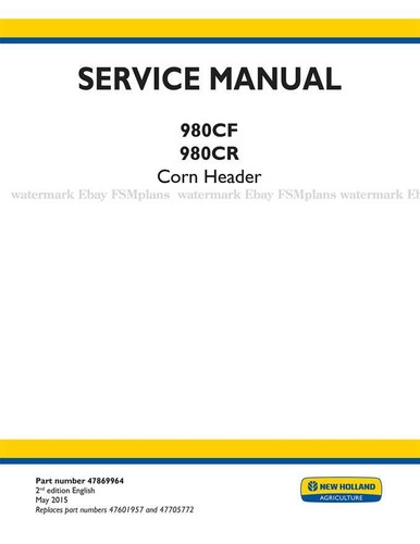 New holland 980cf - new,