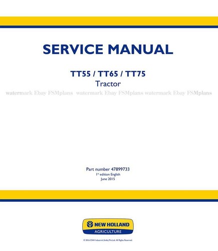 New holland tt55 - tt65, tt75
