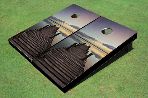 Tavola cornhole dock - dock, sunset