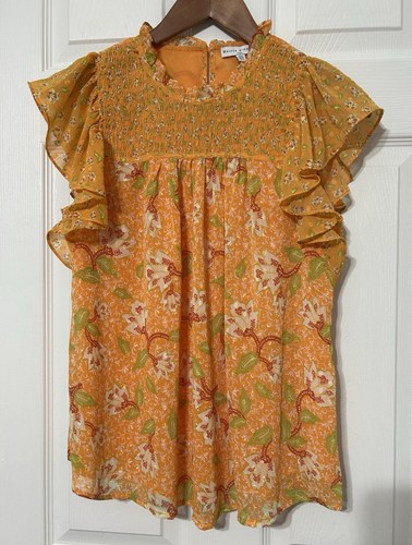Top blusa fumè - , anthropologie
