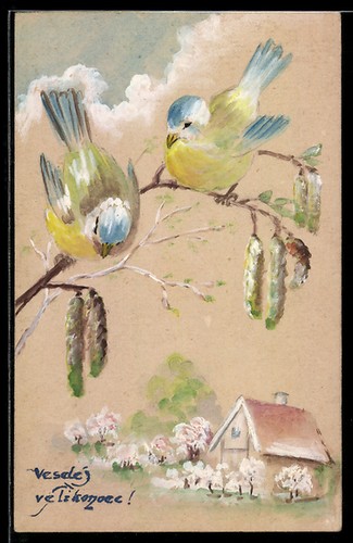 Cartolina artistica dipinta - , a